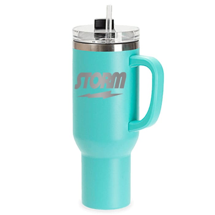 Image of Storm 40 oz. Bowling Tumbler with Handle - Seafoam