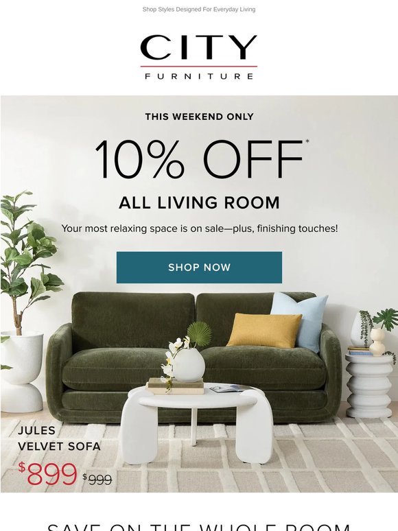 Living Room Looks, Now 10% Off