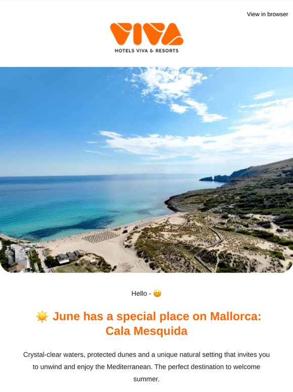 🎁 An extra 10% off your getaway to Cala Mesquida