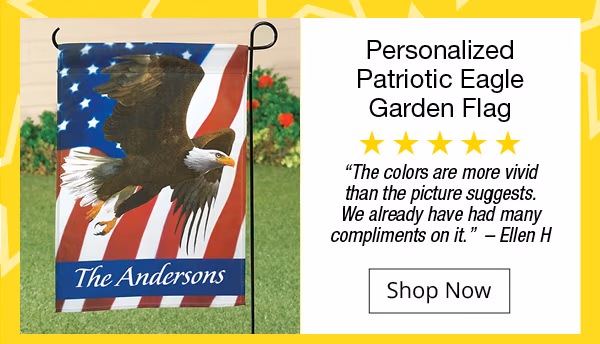 Personalized Patriotic Eagle Garden Flag