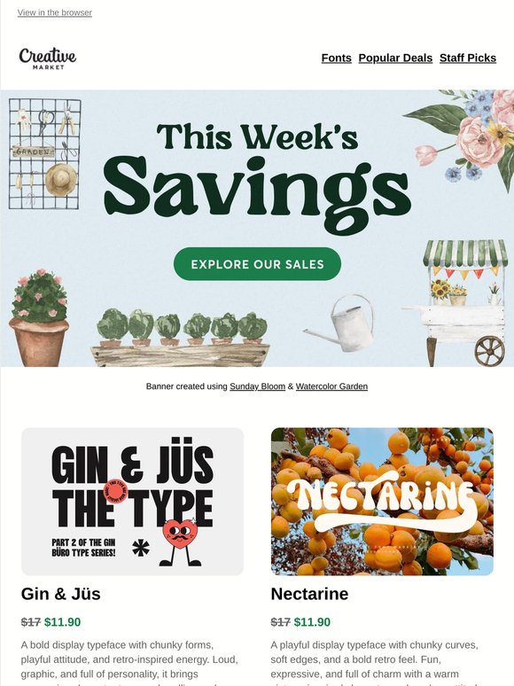 New creative deals have arrived