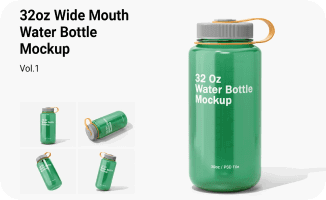 Water Bottle Mockup