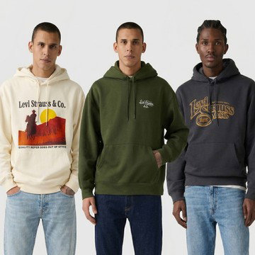 Levi's Men's Relaxed Fit Pullover Hoodie Sweatshirt