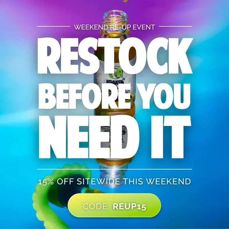 Weekend Re-Up Event | Restock Before You Need It | 15% off Sitewide This Weekend | Code: REUP15