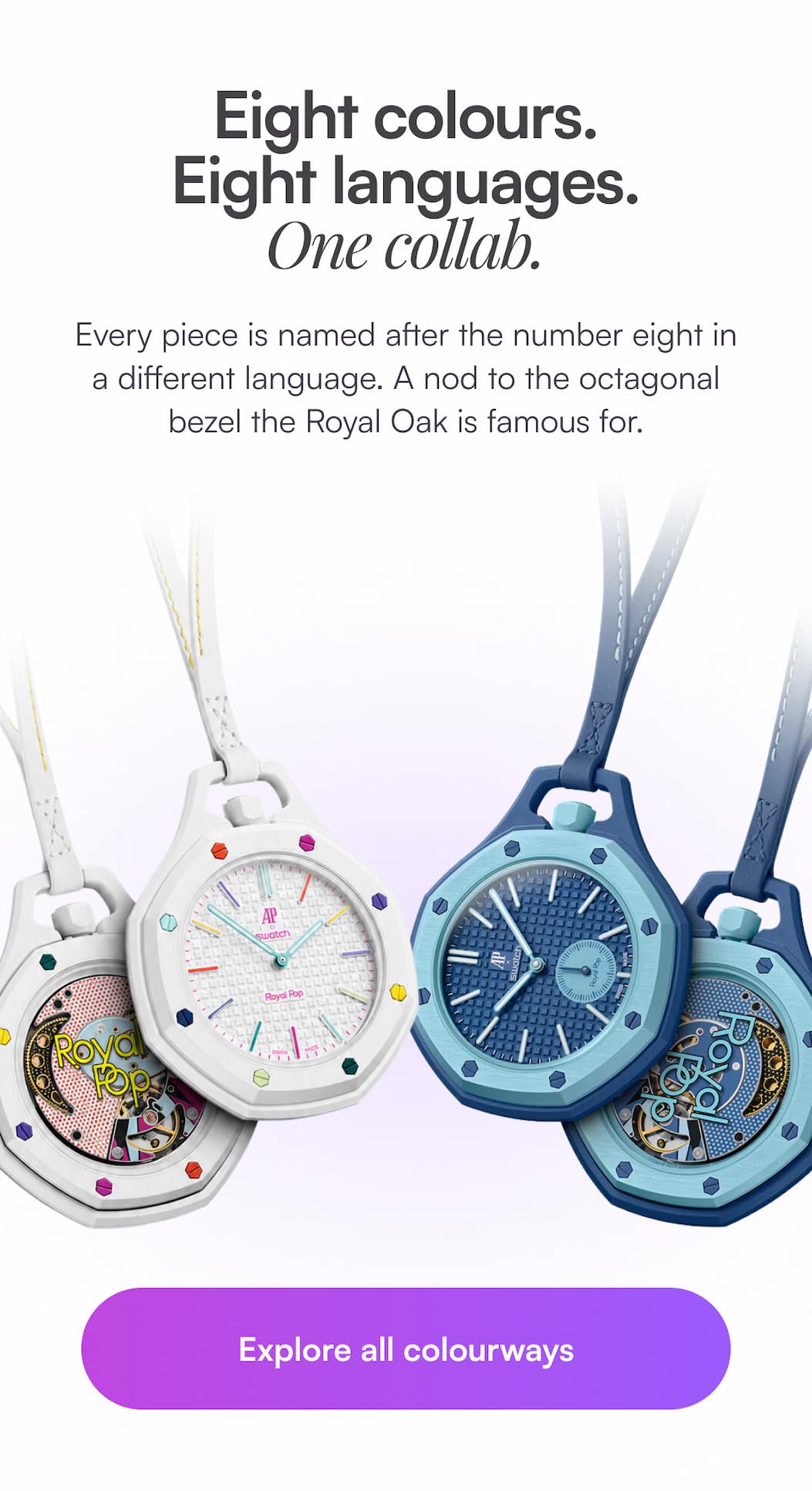 Eight colours. Eight languages. One collab.