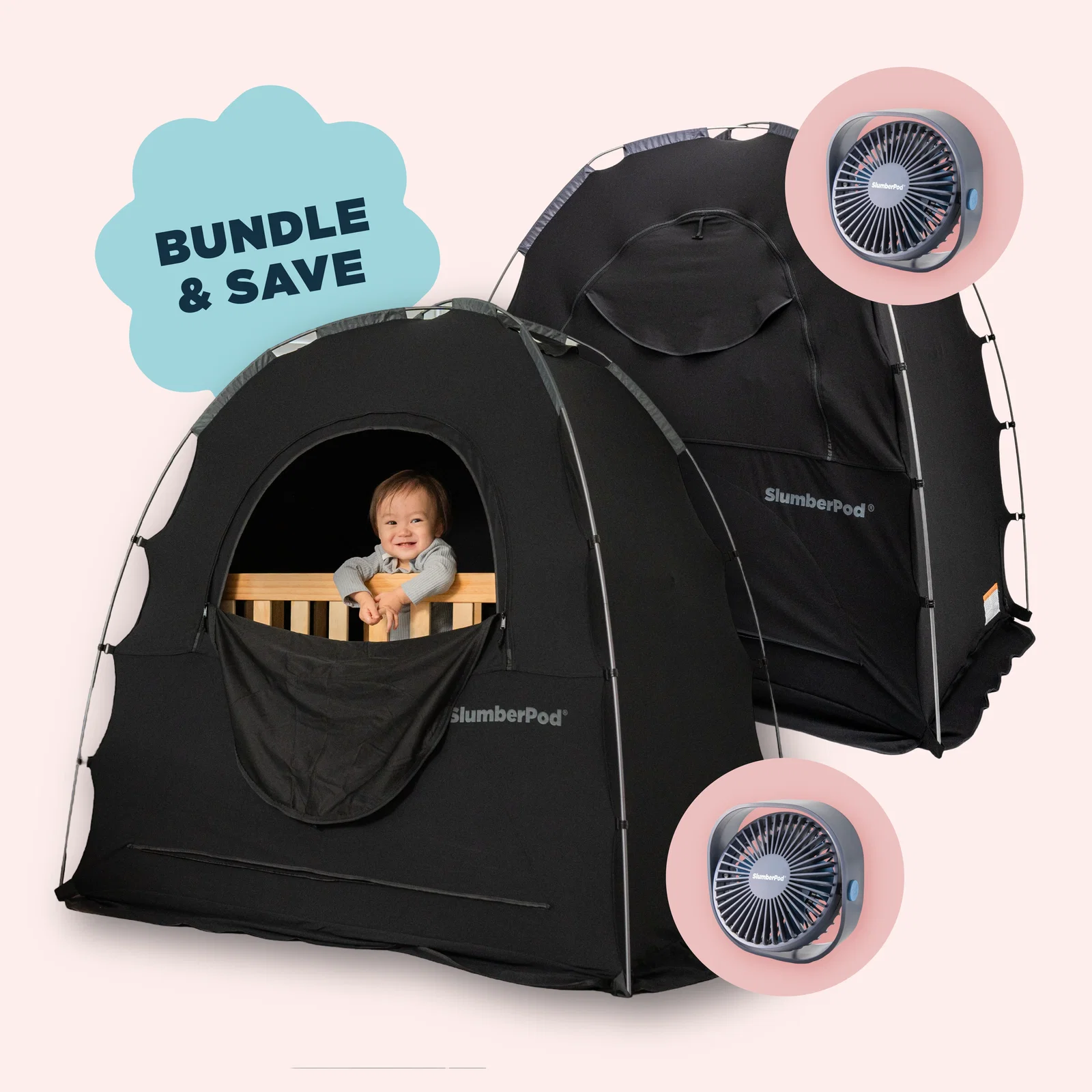 Image of 2 SlumberPods & 2 Fans