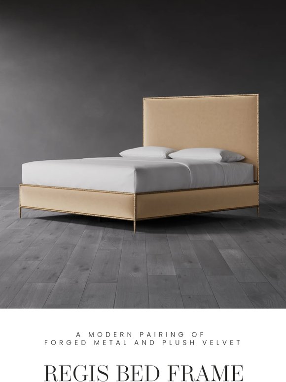 Say Hello to the New Regis Metal Bed Frame and Bench