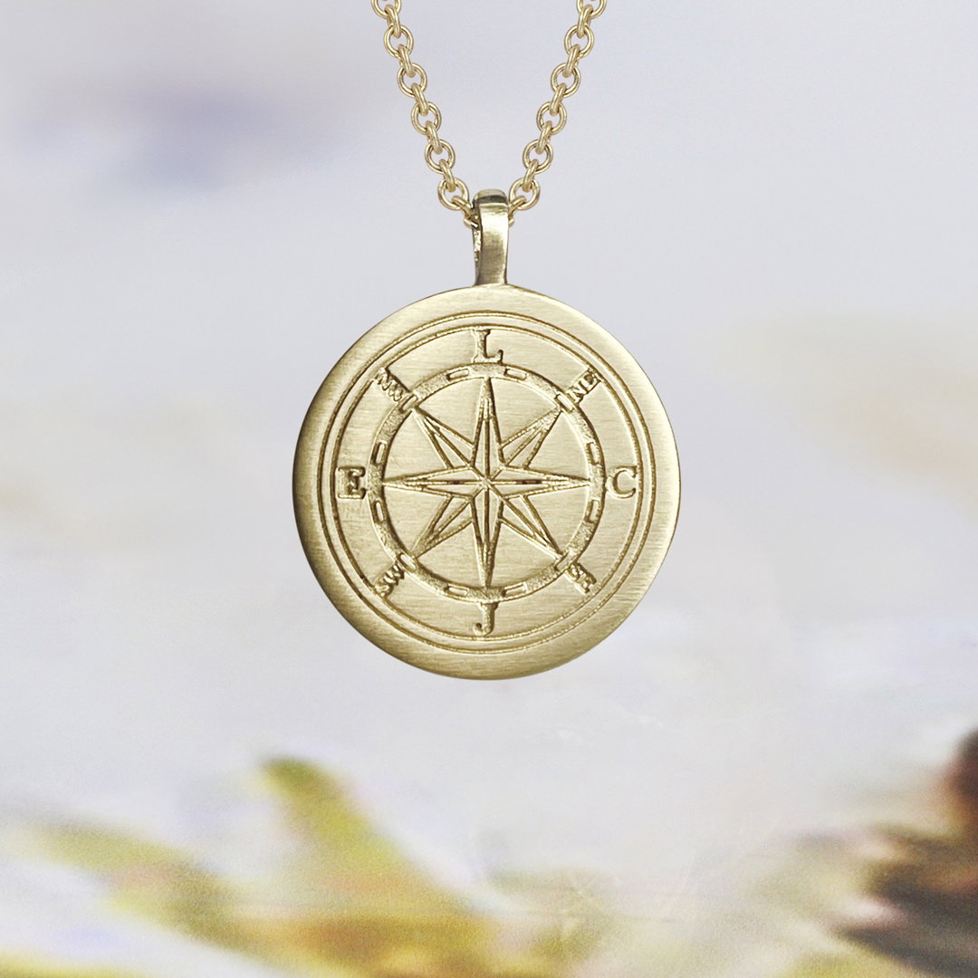 10K Compass Pendant