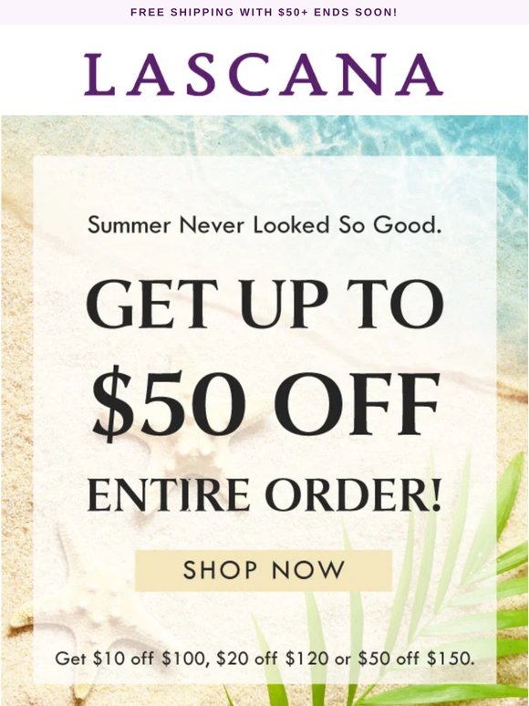 Get $10, $20 or $50 Off Your Order! Details Inside😘