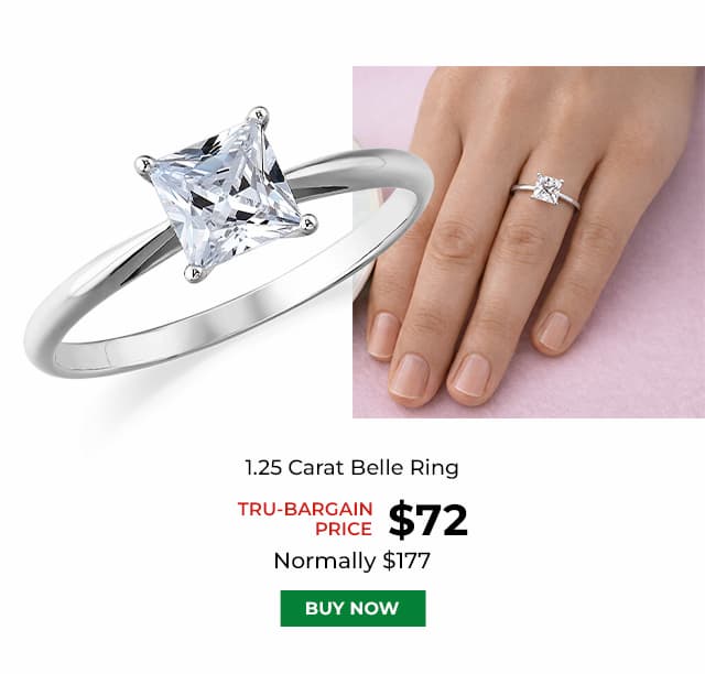 1 25 Carat Belle Ring Platinum Clad