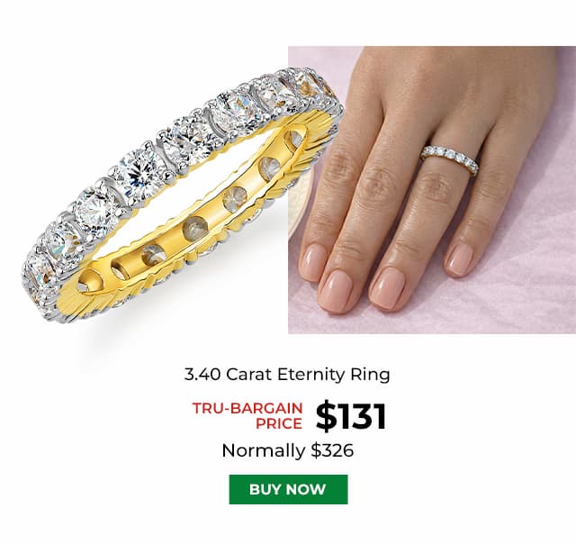 3 40 Carat Eternity Ring Gold Clad