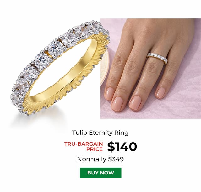 Tulip Eternity Ring Gold Clad