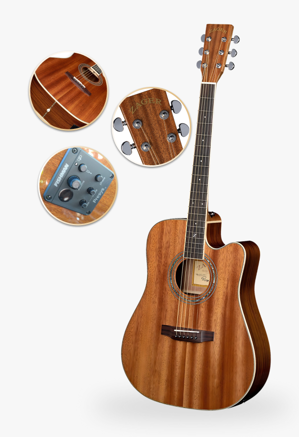ZAD50CE Solid African Mahogany Acoustic Electric
