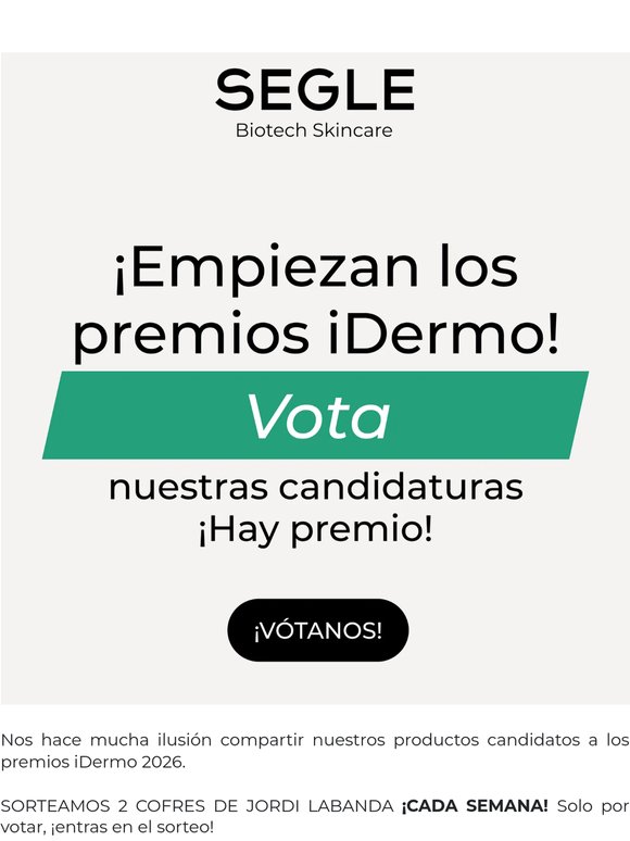 🏆Premios iDermo 2026: ¡Necesitamos tu ayuda!