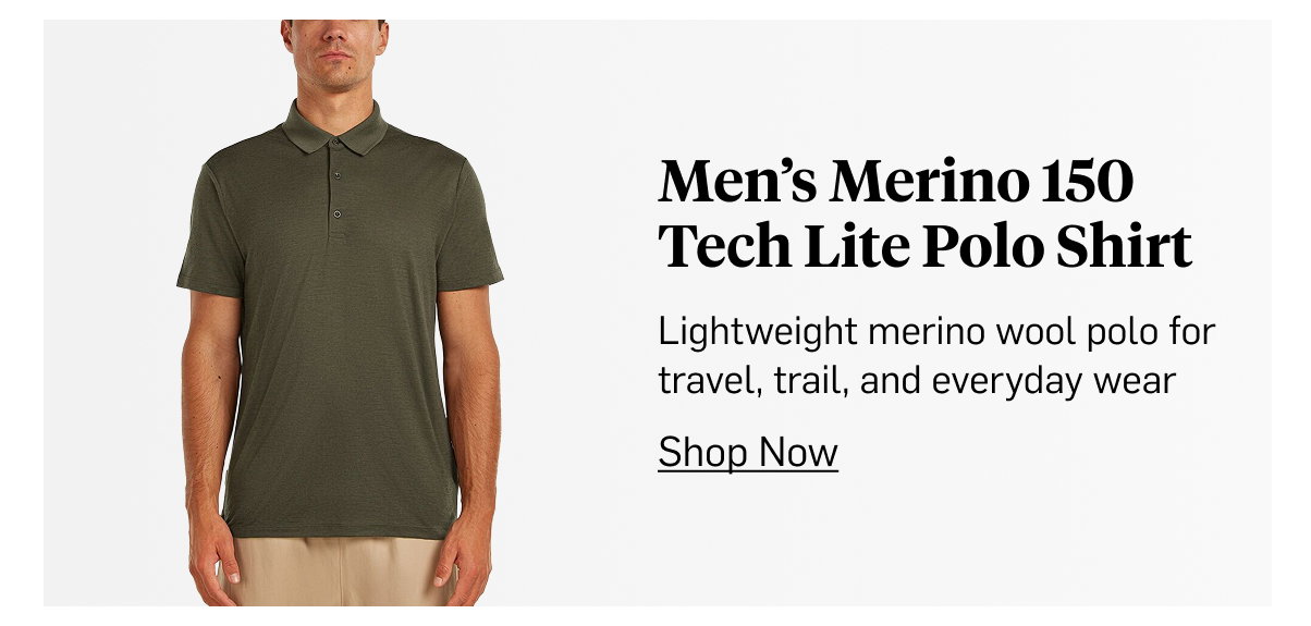 Icebreaker Men's Merino 150 Tech Lite Polo – Lightweight merino for travel, trail & everyday – Shop Now