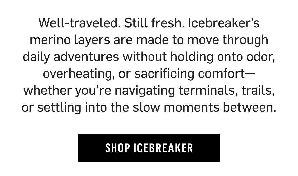 Icebreaker merino layers for travel, trails, and everything between – Shop Icebreaker