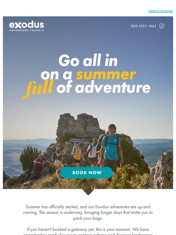 Summer has started: secure your getaway 😎