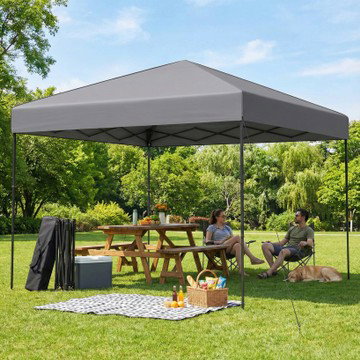 10 X 10 FT Pop up Canopy Tent with Portable Carrying Bag 8 Stakes 4 Wind Ropes