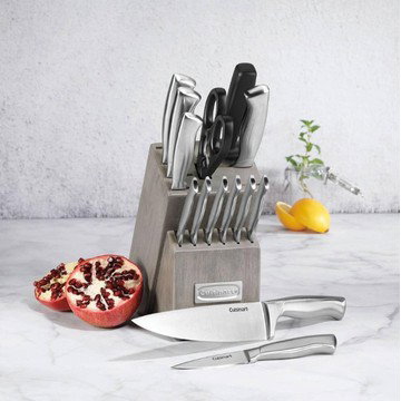 Cuisinart Knife Cutlery Block Set Classic 15pc Forged Cutlery Serrated Blad