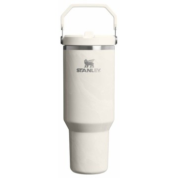 Stanley 40 oz Stainless Steel Ice Flow Flip Straw Tumbler Calcite Calacatta