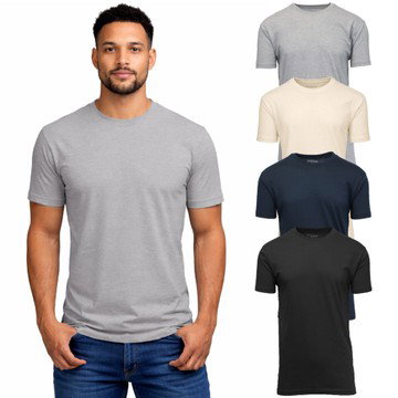 4-Pack Men's Casual Crew Neck T-Shirt Tee (S-3XL)