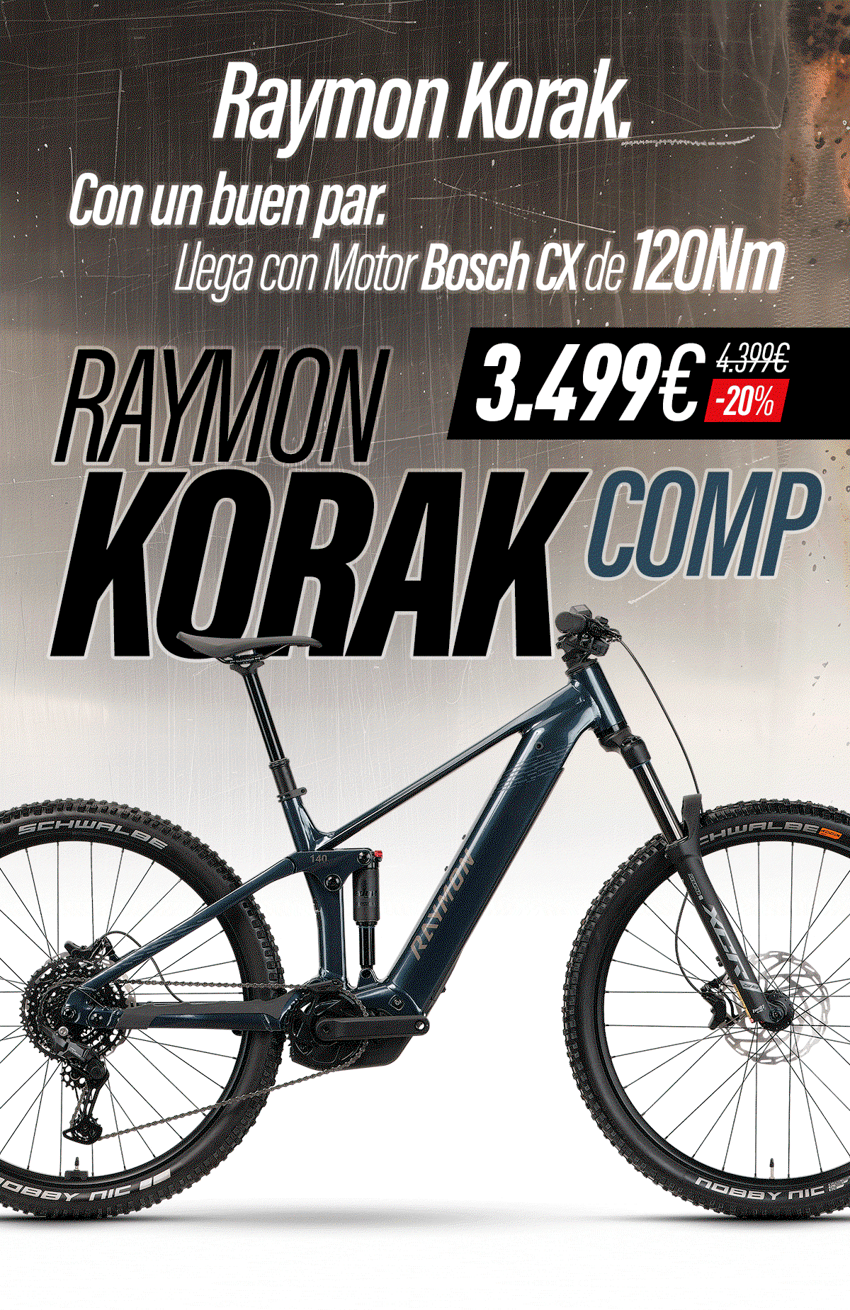 Raymon Korak MY26 – eMTB Bosch CX 120Nm con hasta 1.200€ dto