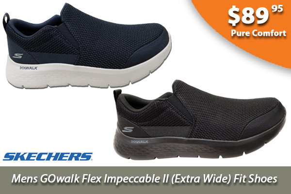 Skechers Mens GOwalk Flex Impeccable II Comfortable Slip On Shoes