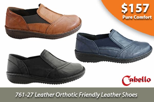 Cabello Comfort Womens 761-27 Leather Shoes Made In Turkey