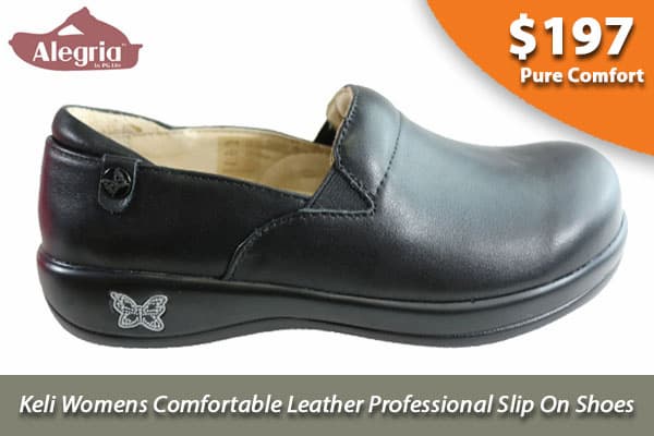 Alegria Keli Womens Comfortable Leather Professional Slip On Shoes