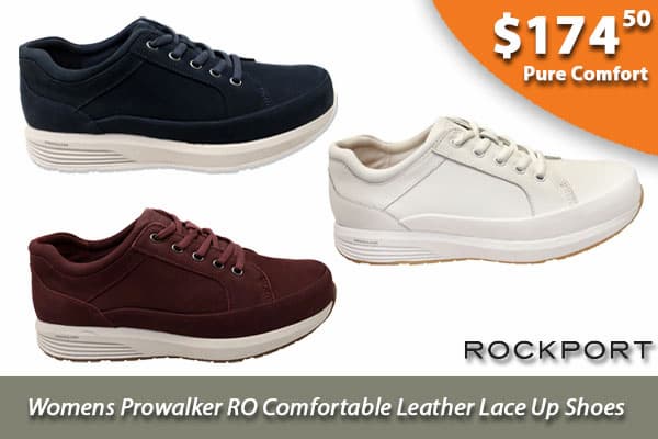 Rockport Womens Prowalker RO Comfortable Leather Lace Up Shoes