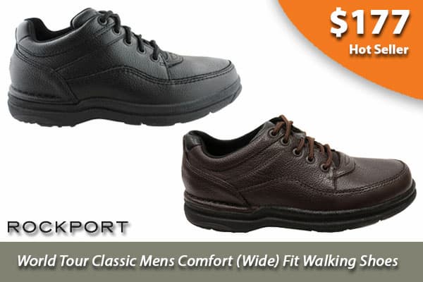 Rockport World Tour Classic Mens Comfort Wide Fit Walking Shoes