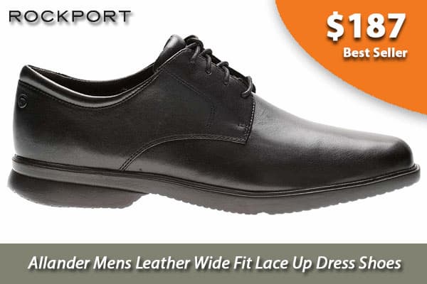 Rockport Allander Mens Leather Lighweight Comfortable Wide Fit Shoes