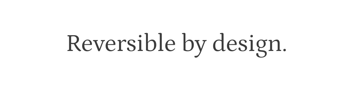 reversible by design