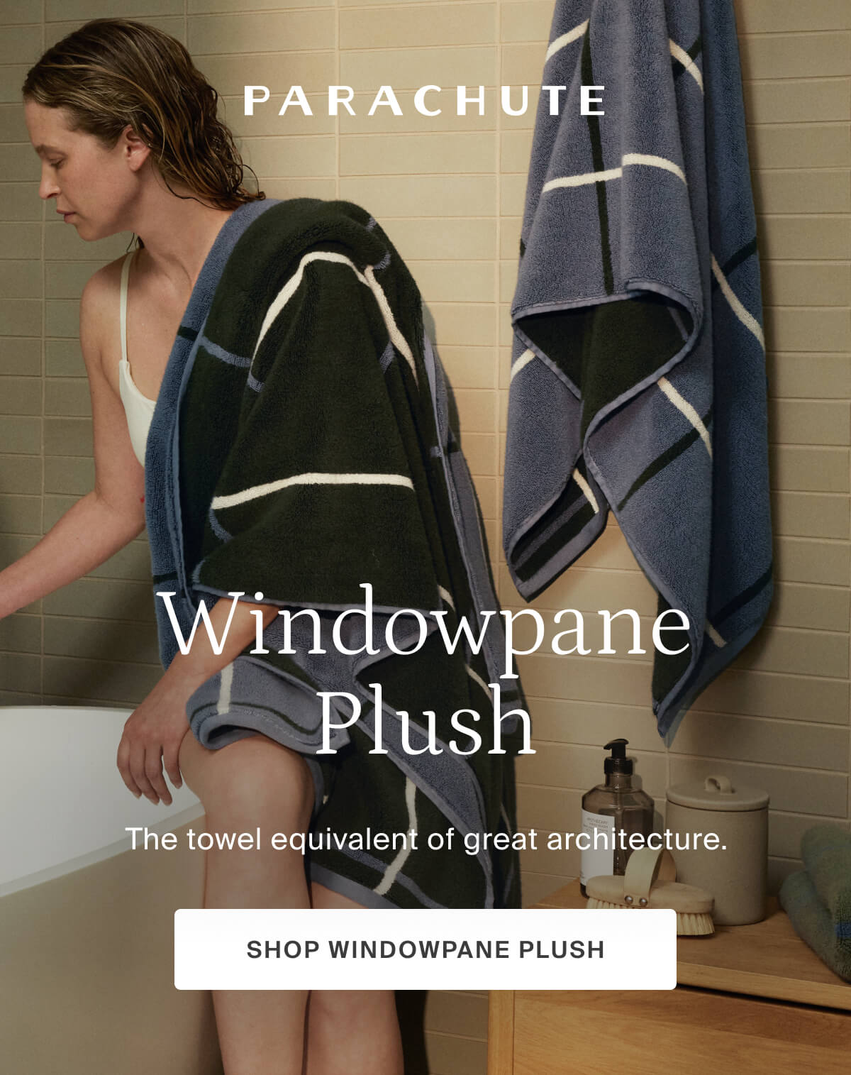 parachute, windowpane plush, shop now