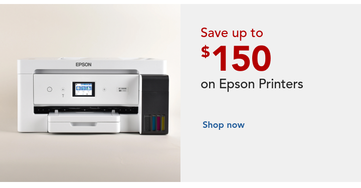 Save up to $150 on Epson Printers