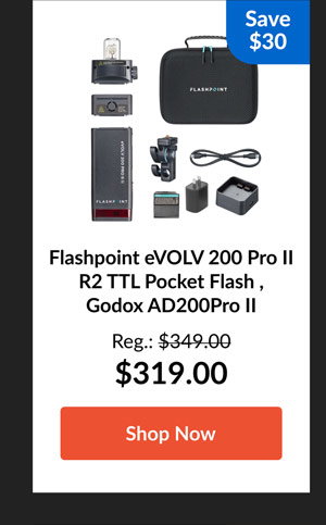 Flashpoint eVOLV 200 Pro II R2 TTL Pocket Flash , Godox AD200Pro II