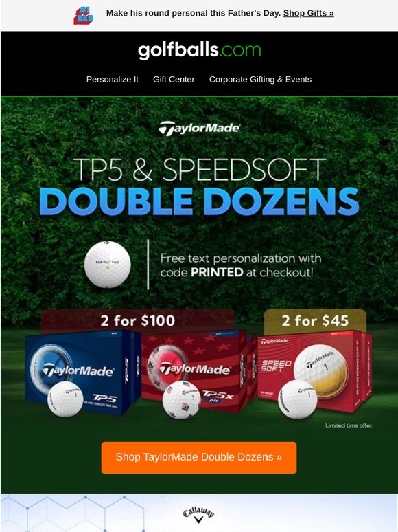 New Offers 🔥 Callaway Supersoft 2 for $50 & TaylorMade TP5 2 for $100 + more