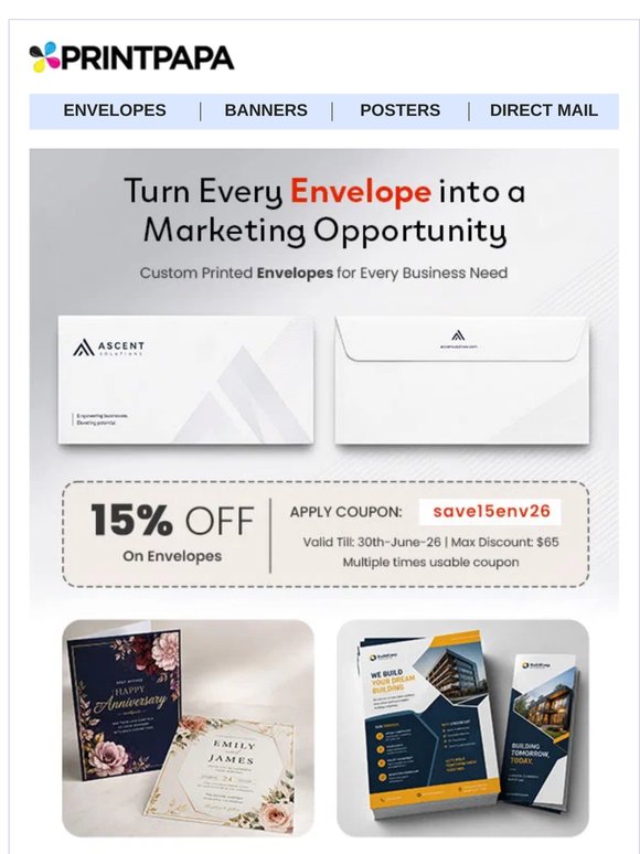 Elevate Your Brand With Custom Printed Envelopes