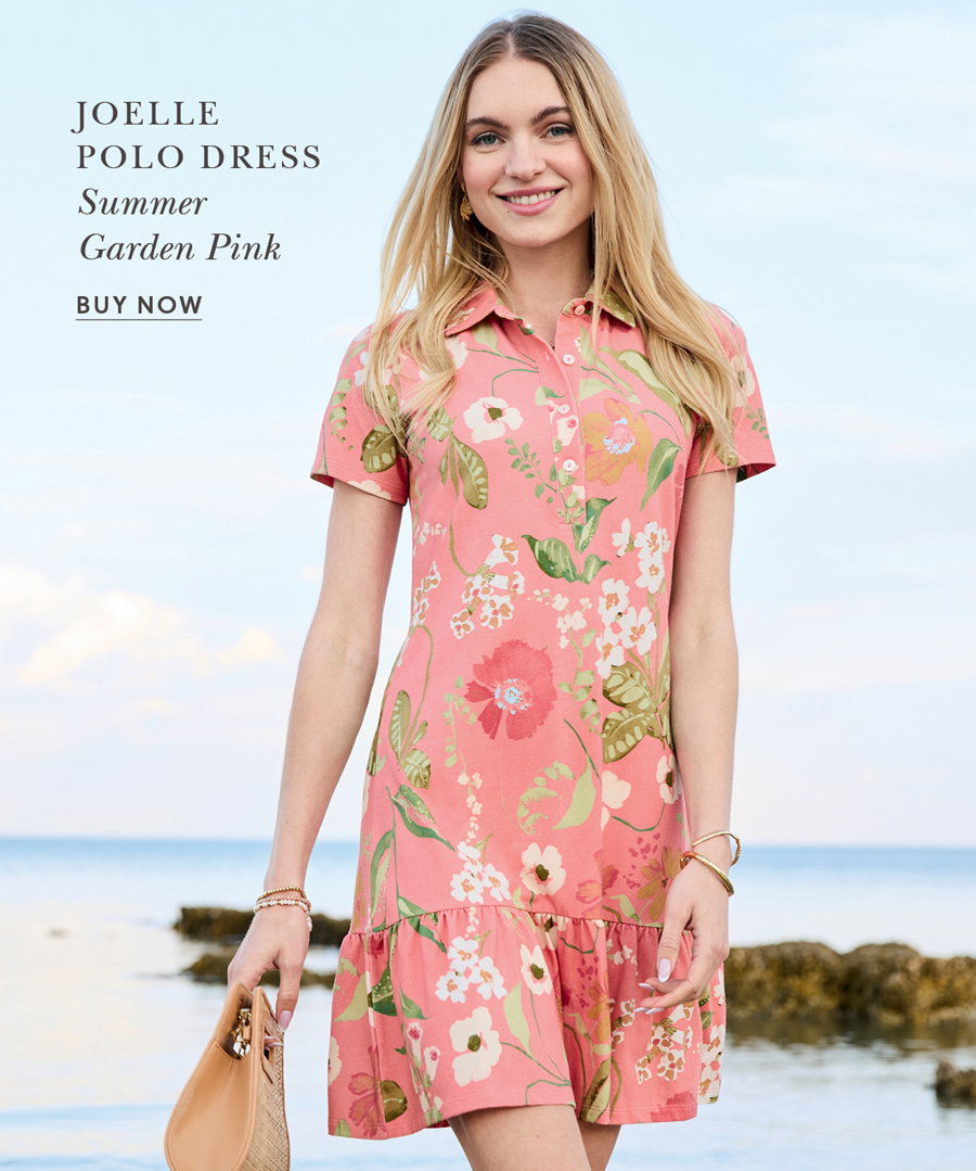 Joelle Polo Dress Summer Garden Pink