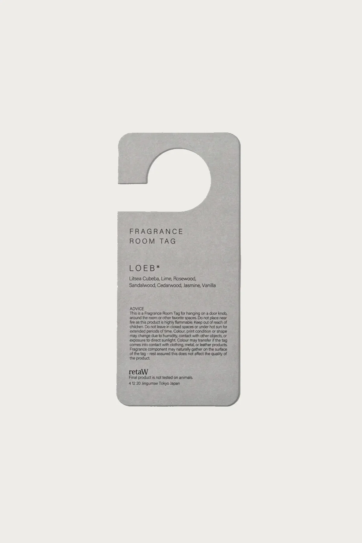 Image of Fragrance Room Tag - Loeb