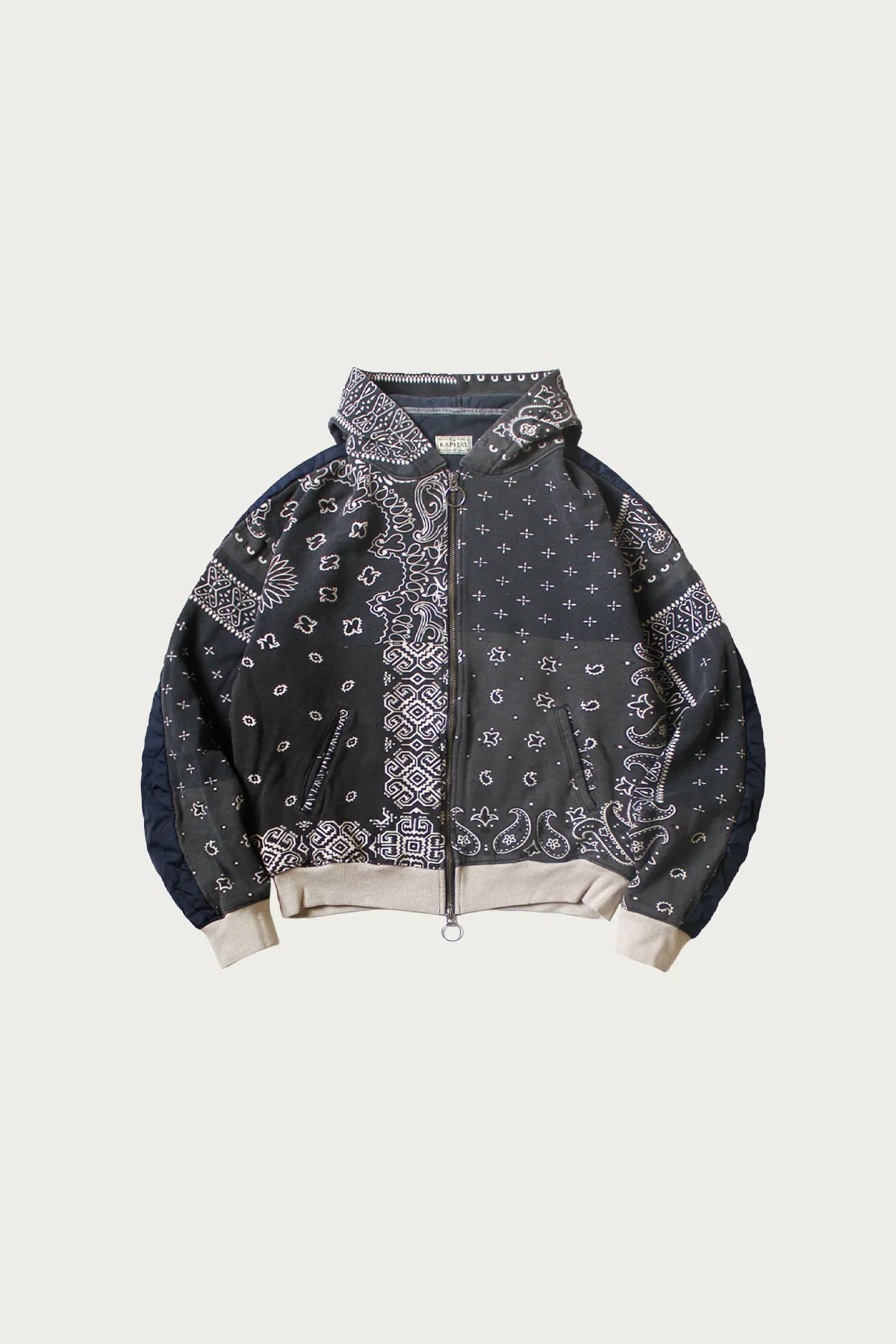Image of SWT Knit Bandanna BIVOUAC Hooded Blouson - Black