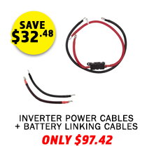 Inverter Cables with fuse + Battery Linking Cables