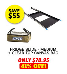 Fridge Slide - Medium + Clear Top Canvas Bag 