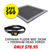 Outdoor Mat 3x3m + Premium Head Torch