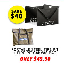 Portable Steel Fire Pit + Fire Pit Canvas Bag