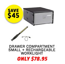 Drawer Compartment Small + Rechargeable Lithium LED Worklight