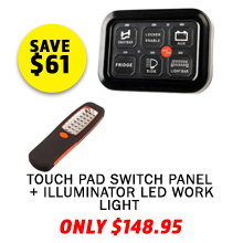 Touch Pad Switch Panel + Illuminator LED Work Light