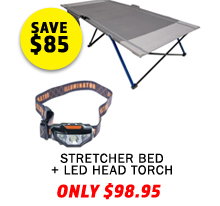 Stretcher bed + Illuminator LED Head Torch