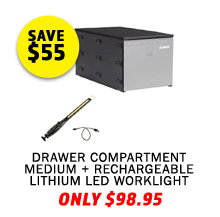 Drawer Compartment Medium + Rechargeable Lithium LED Worklight