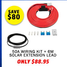 50A Wiring Kit + 6m Solar Extension Lead